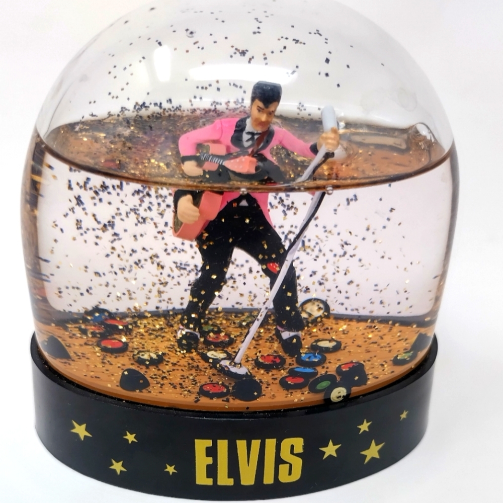 Elvis Holiday Performance Snow Globe Rare